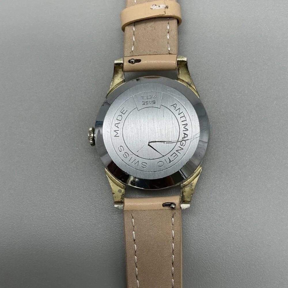 Vintage Winthrop Mens Watch 33mm Antimagnetic The Time Has Come Manual Wind